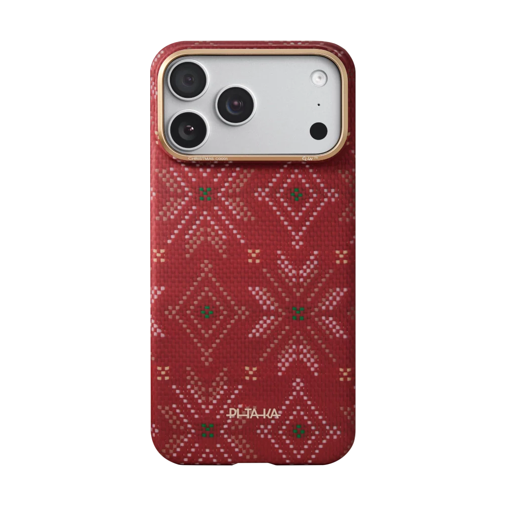 iPitaka iPhone17-Pro-xmas-red